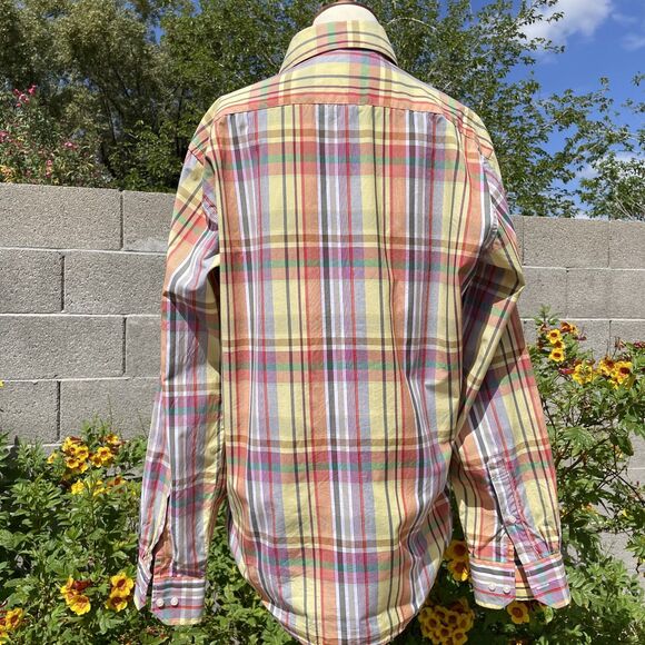 46664 It's in our Hands Colorful Plaid Button Down Shirt Mens Large N.Mandela 41 - Picture 7 of 16